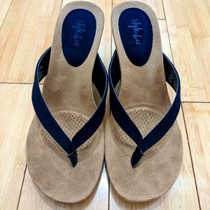 Style & Co. Chicklet Wedge Thong Sandals